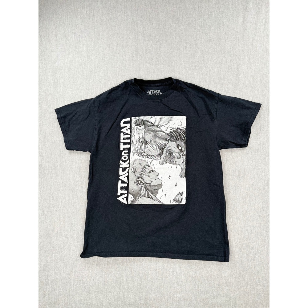 Attack on Titan Manga Graphic Tee Black Kodansha Anime T-Shirt Mens Large